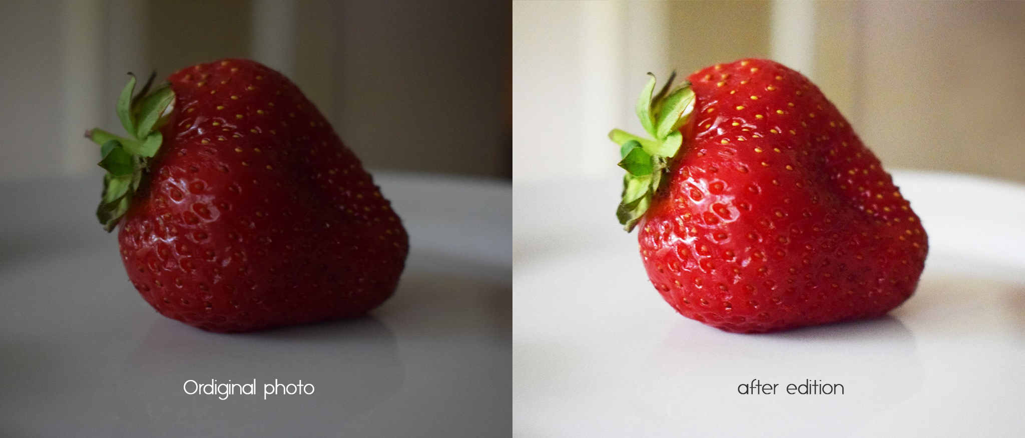 strawberry before after